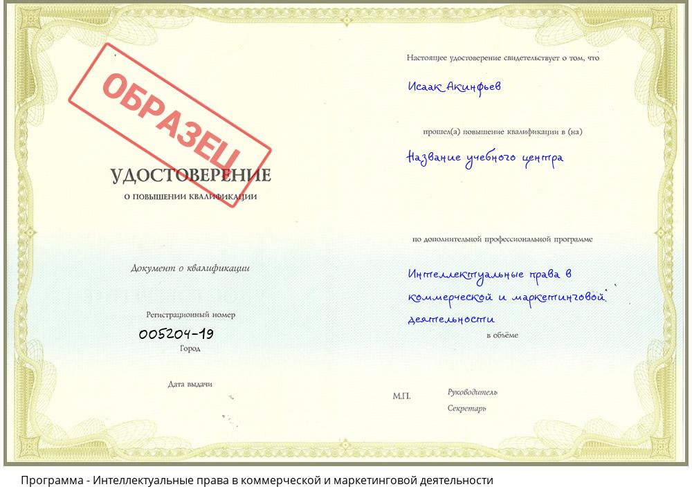 Интеллектуальные права в коммерческой и маркетинговой деятельности Соликамск