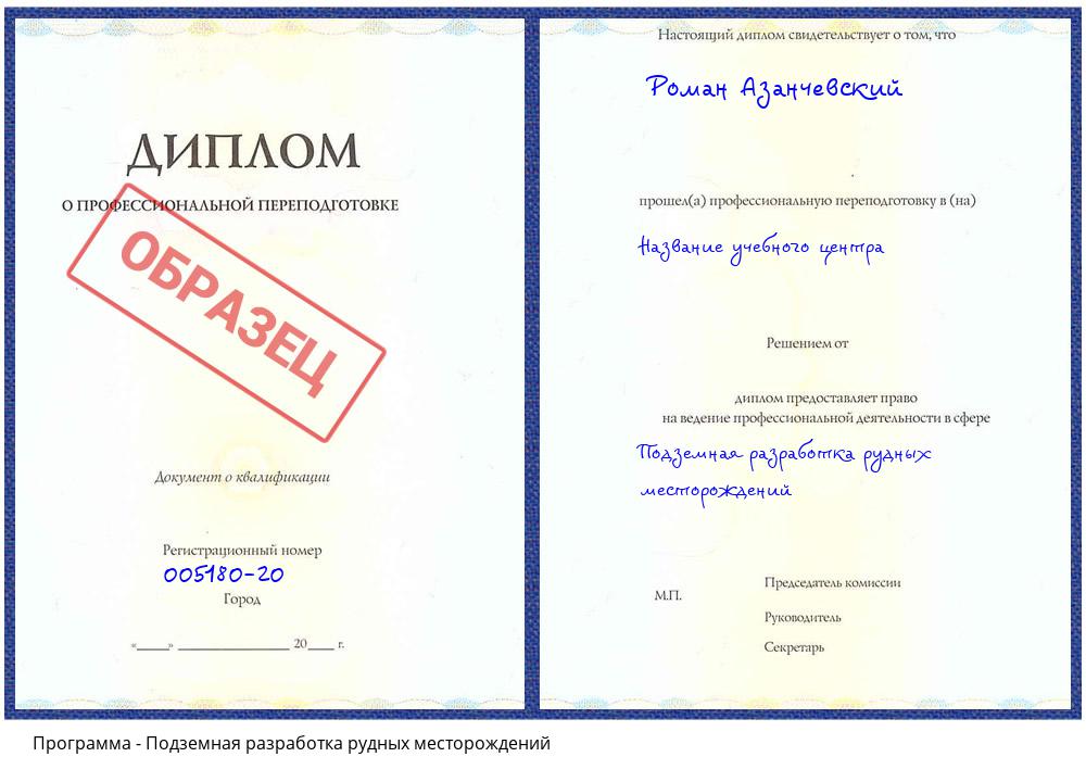 Подземная разработка рудных месторождений Соликамск